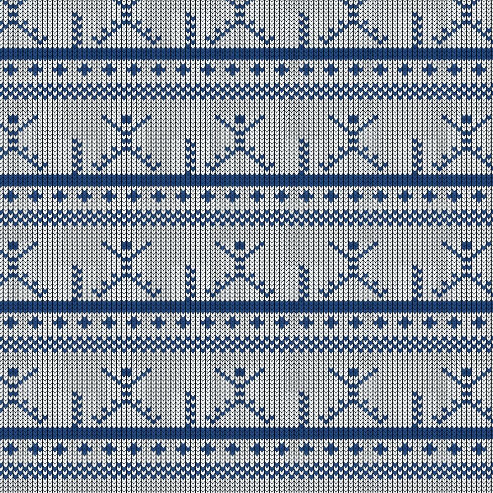 blauw naadloos gebreid patroon, trui ontwerp, blauw breiwerk trui patroon en winter vakantie trui ontwerp. vector illustratie