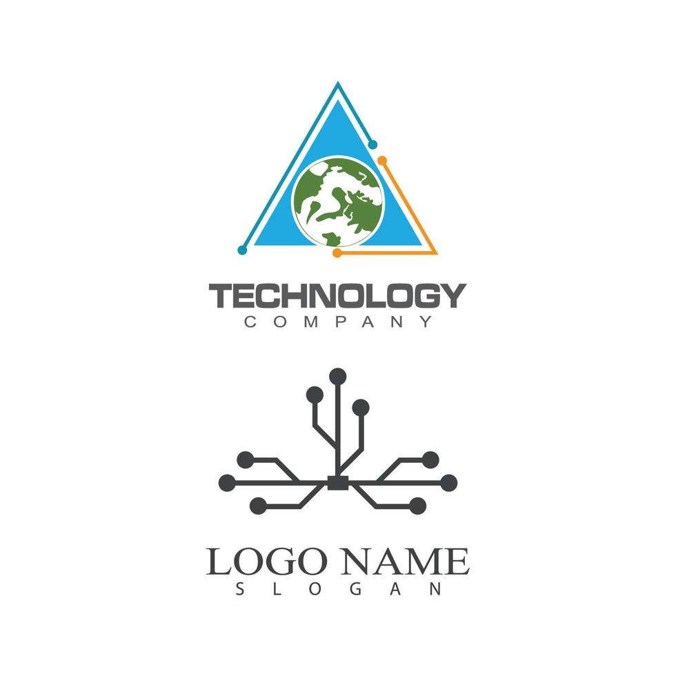 technologie logo sjabloon vectorillustratie vector