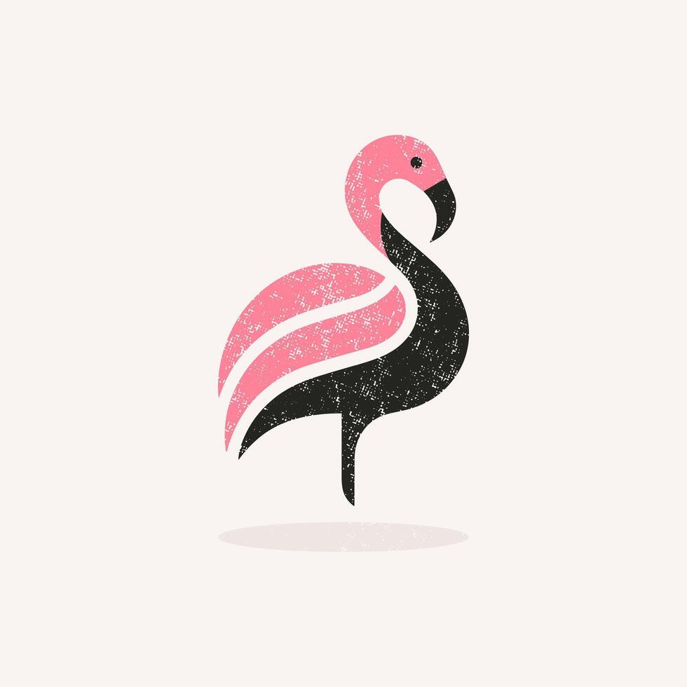 modern abstract flamingo logo ontwerp met mofern kleur vector