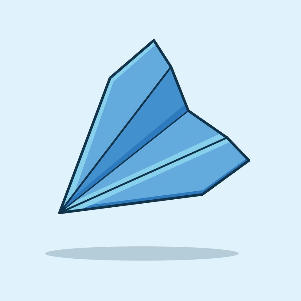 vliegtuig origami blauw vector