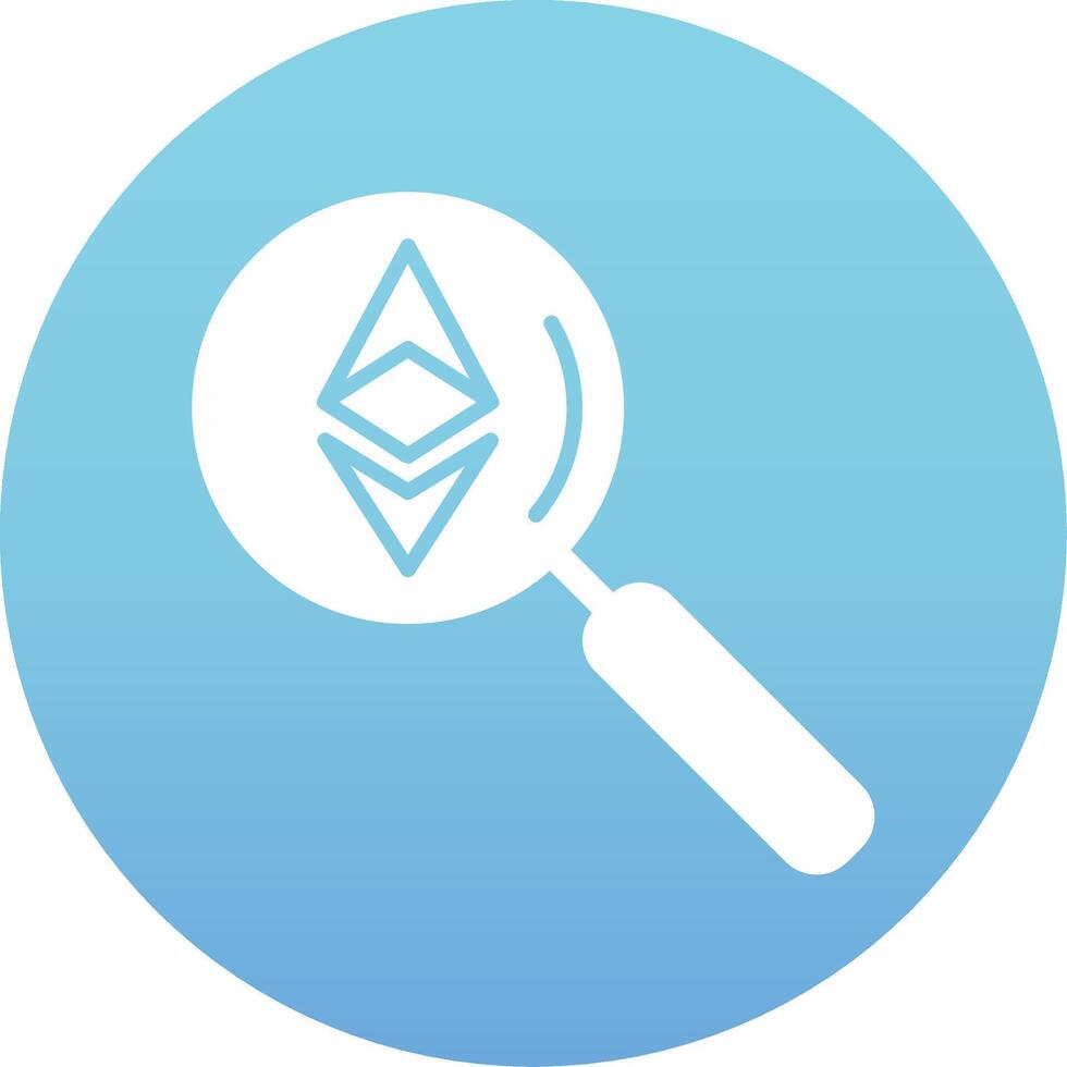 ethereum zoeken vector icoon