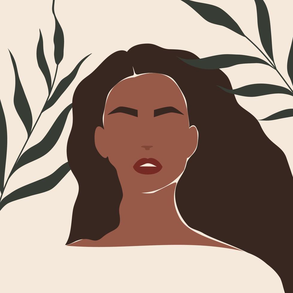 portret van een Afro-Amerikaanse vrouw vector