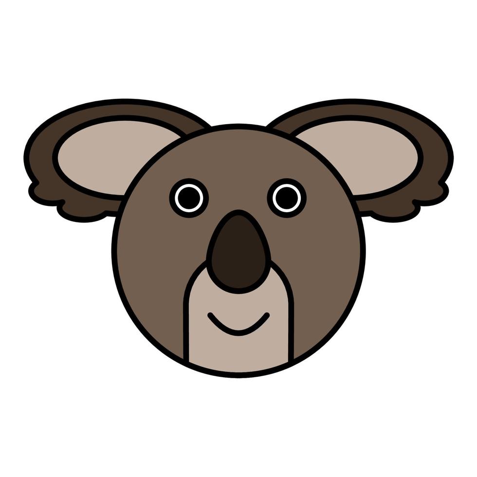 schattige cartoon koala face.vector afbeelding vector