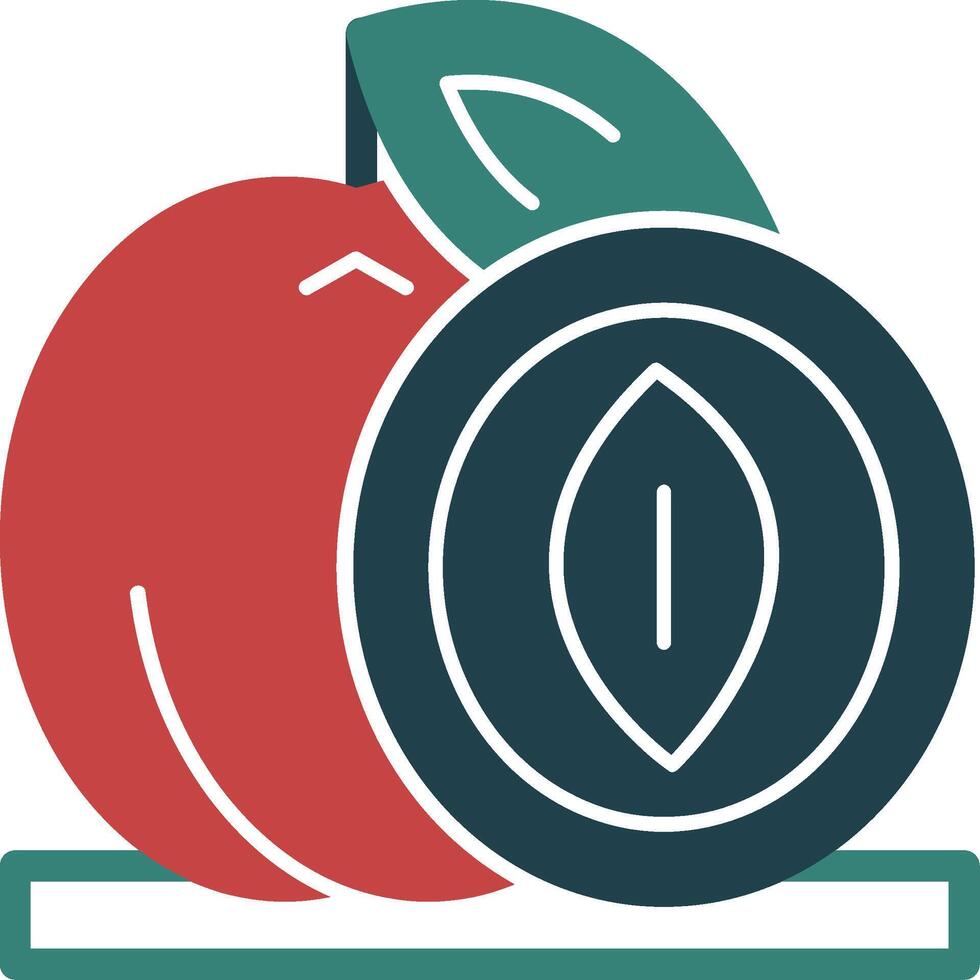 fruit glyph twee kleur icoon vector