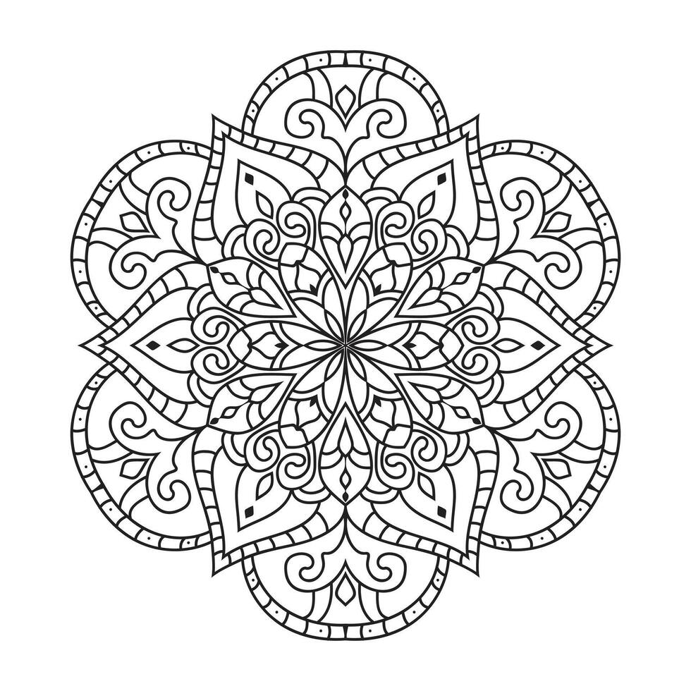 schets mandala decoratief en sier- ontwerp voor kleur bladzijde vector