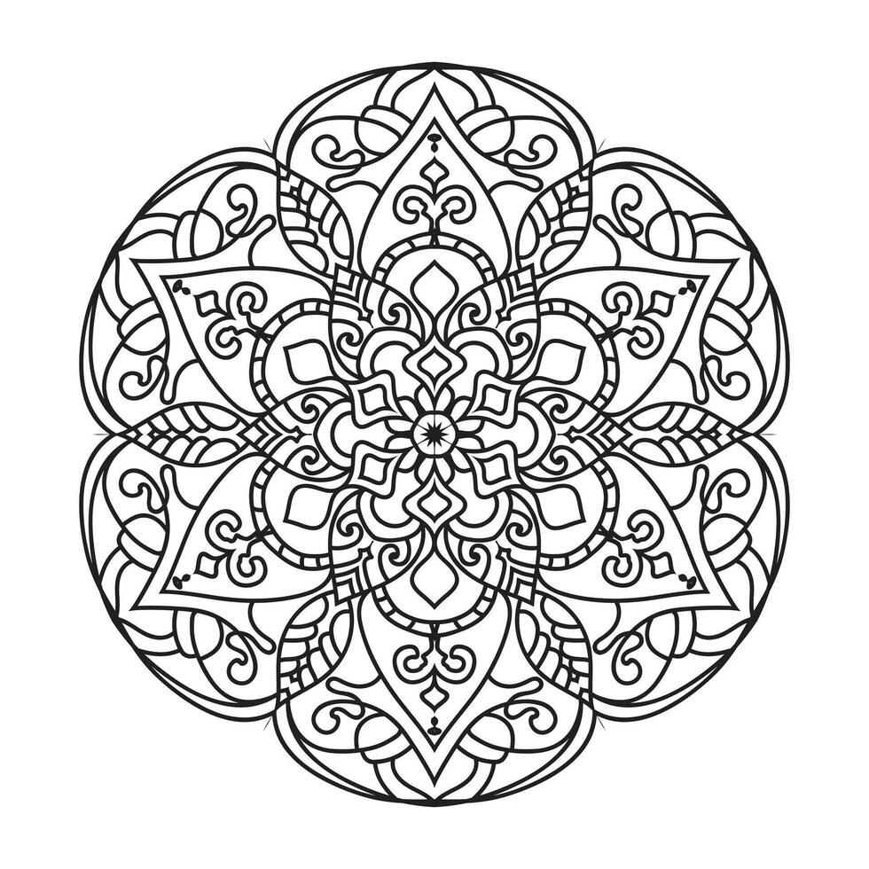 mandala voor kleur bladzijde vector