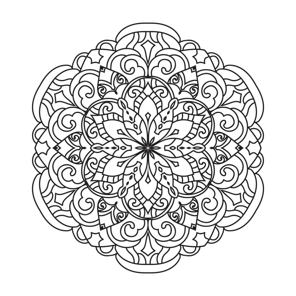 vector schets mandala decoratief en sier- ontwerp voor kleur bladzijde