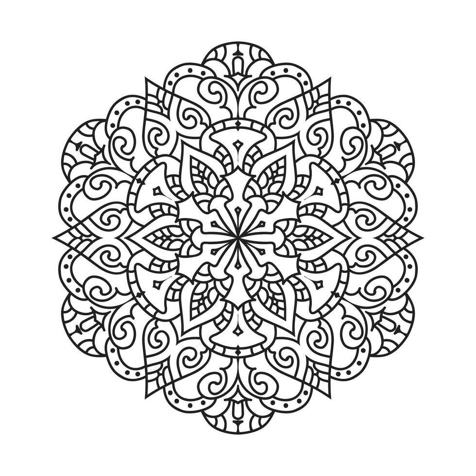 mandala voor kleur bladzijde vector