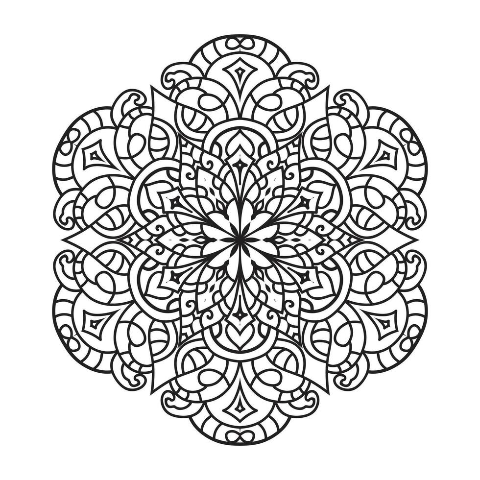 mandala voor kleur bladzijde vector