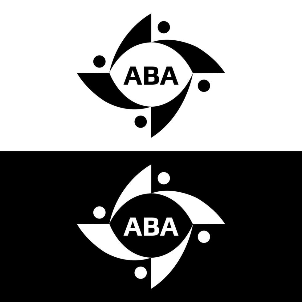 ABA logo. een b een ontwerp. wit ABA brief. aba, een b een brief logo ontwerp. eerste brief ABA brief logo set, gekoppeld cirkel hoofdletters monogram logo. een b een brief logo vector ontwerp. pro vector