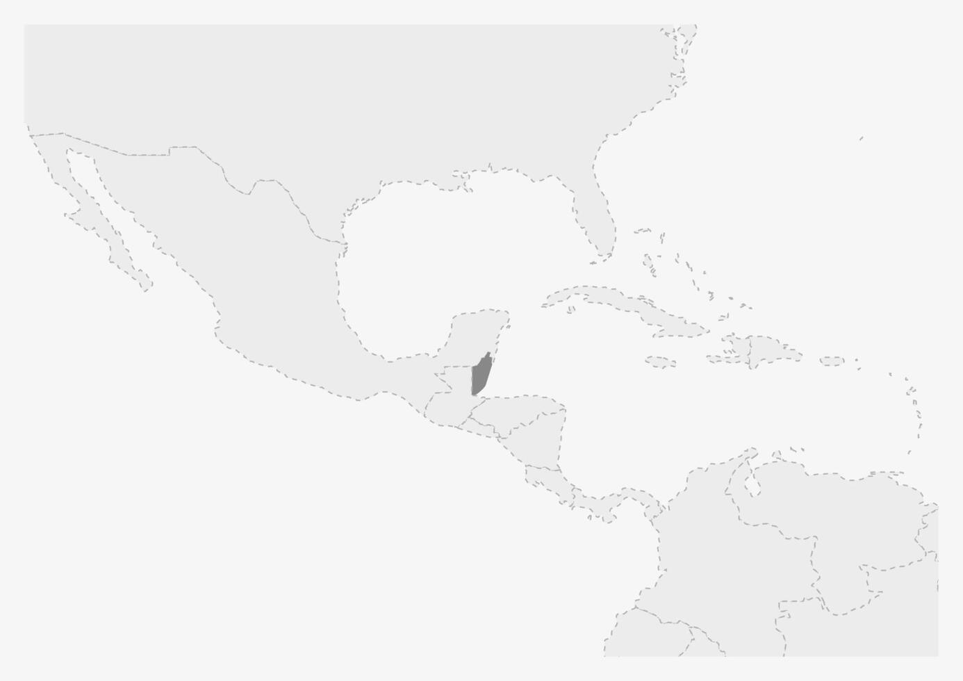 kaart van Amerika met gemarkeerd Belize kaart vector