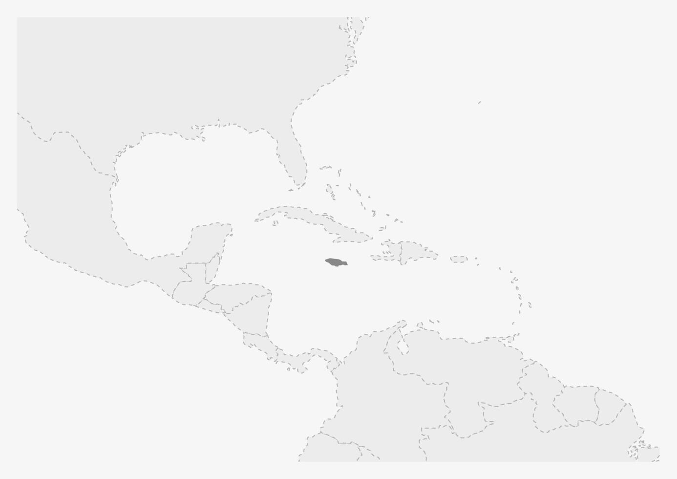 kaart van Amerika met gemarkeerd Jamaica kaart vector