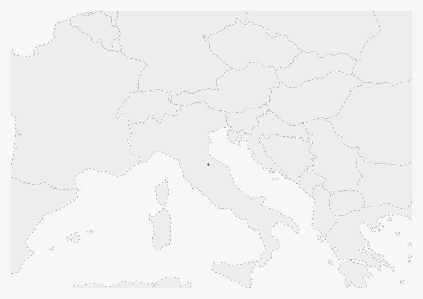 kaart van Europa met gemarkeerd san marino kaart vector