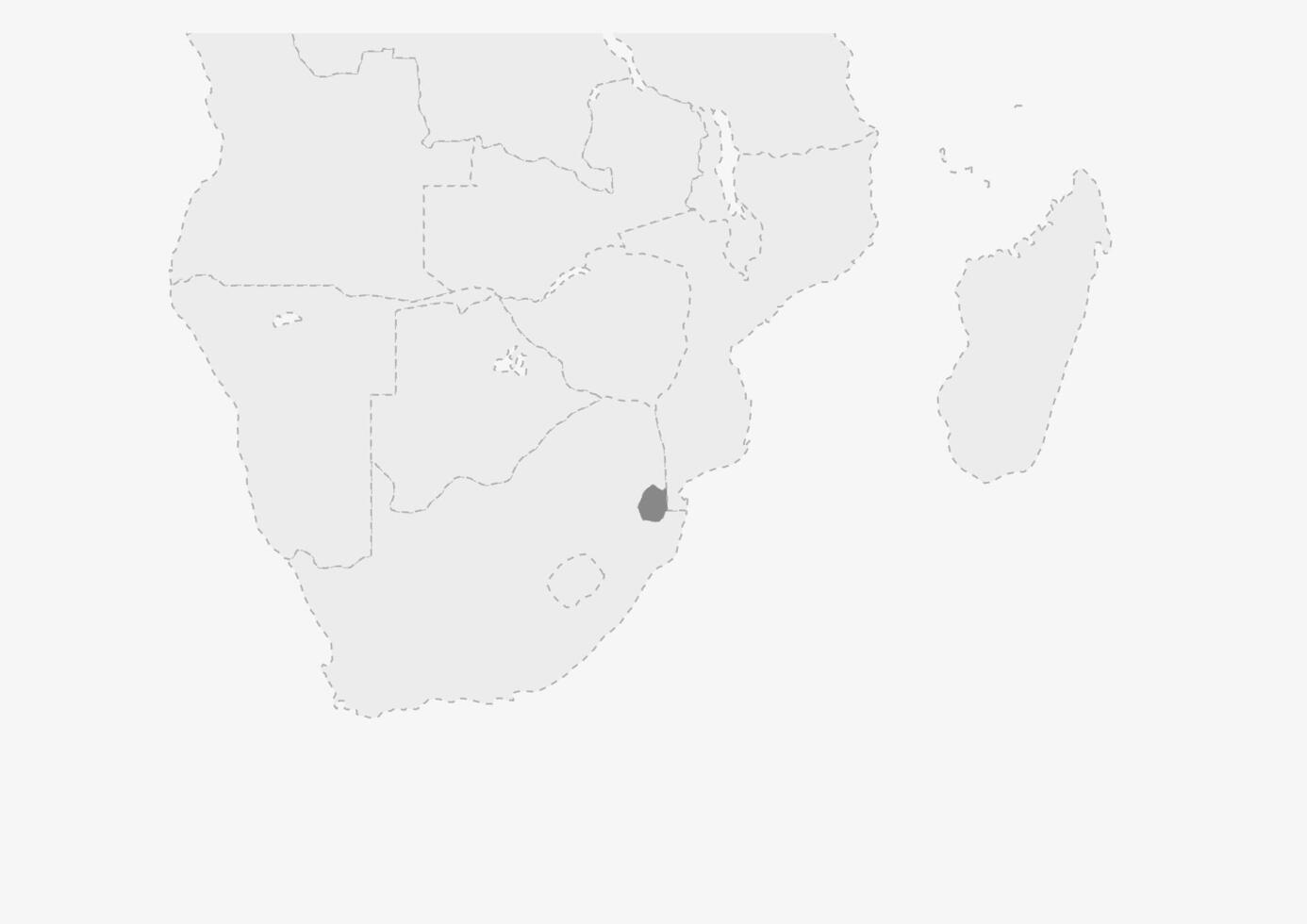 kaart van Afrika met gemarkeerd Swaziland kaart vector