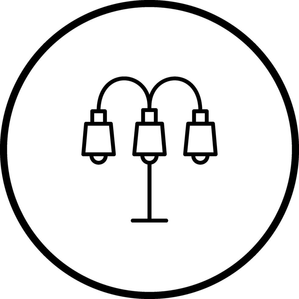 lamp met staan vector icoon