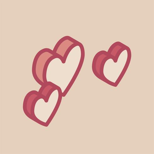 Illustratie van de pictogrammen van de valentijnskaart vector