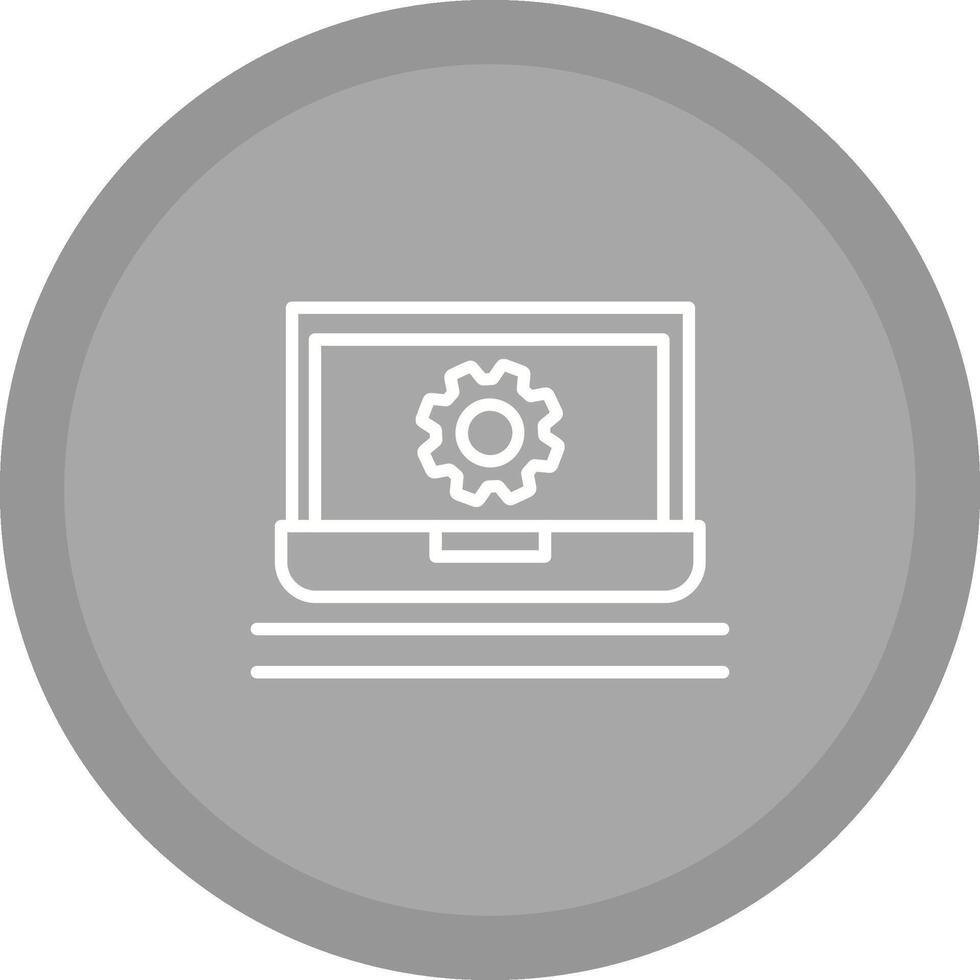 laptop instelling vector icoon