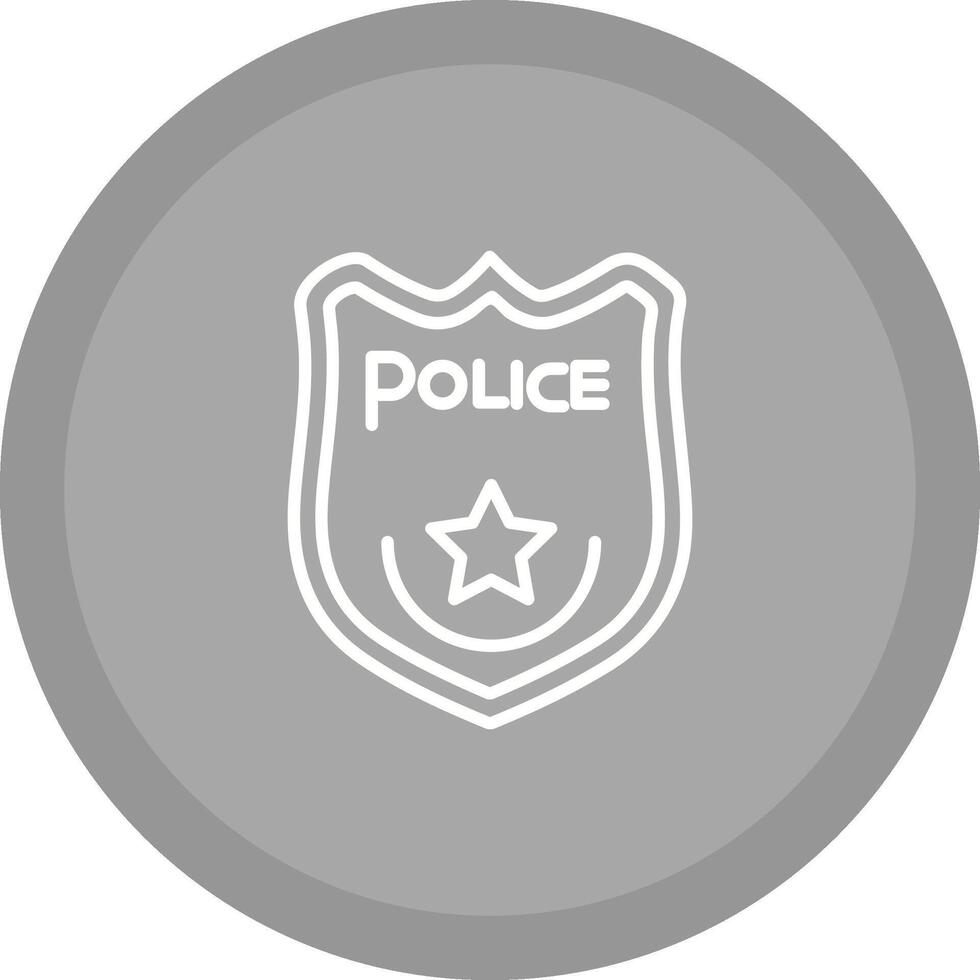 Politie insigne ik vector icoon