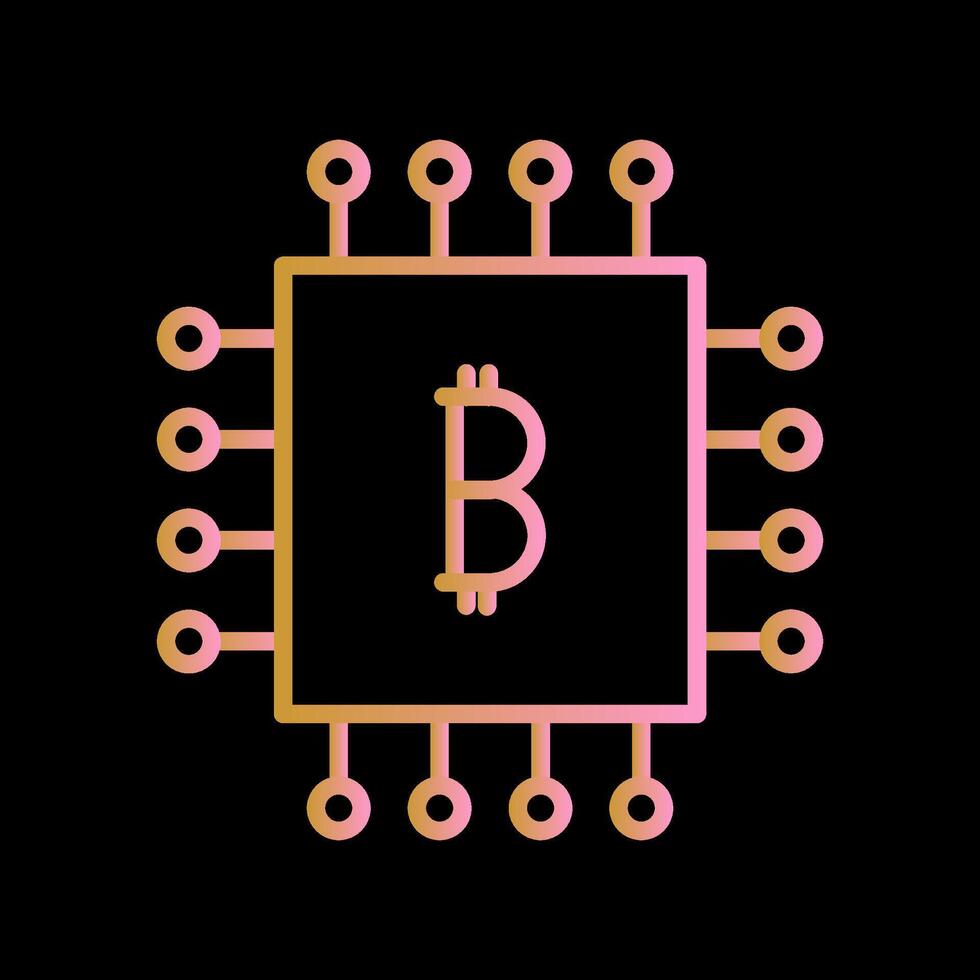 bitcoin spaander vector icoon