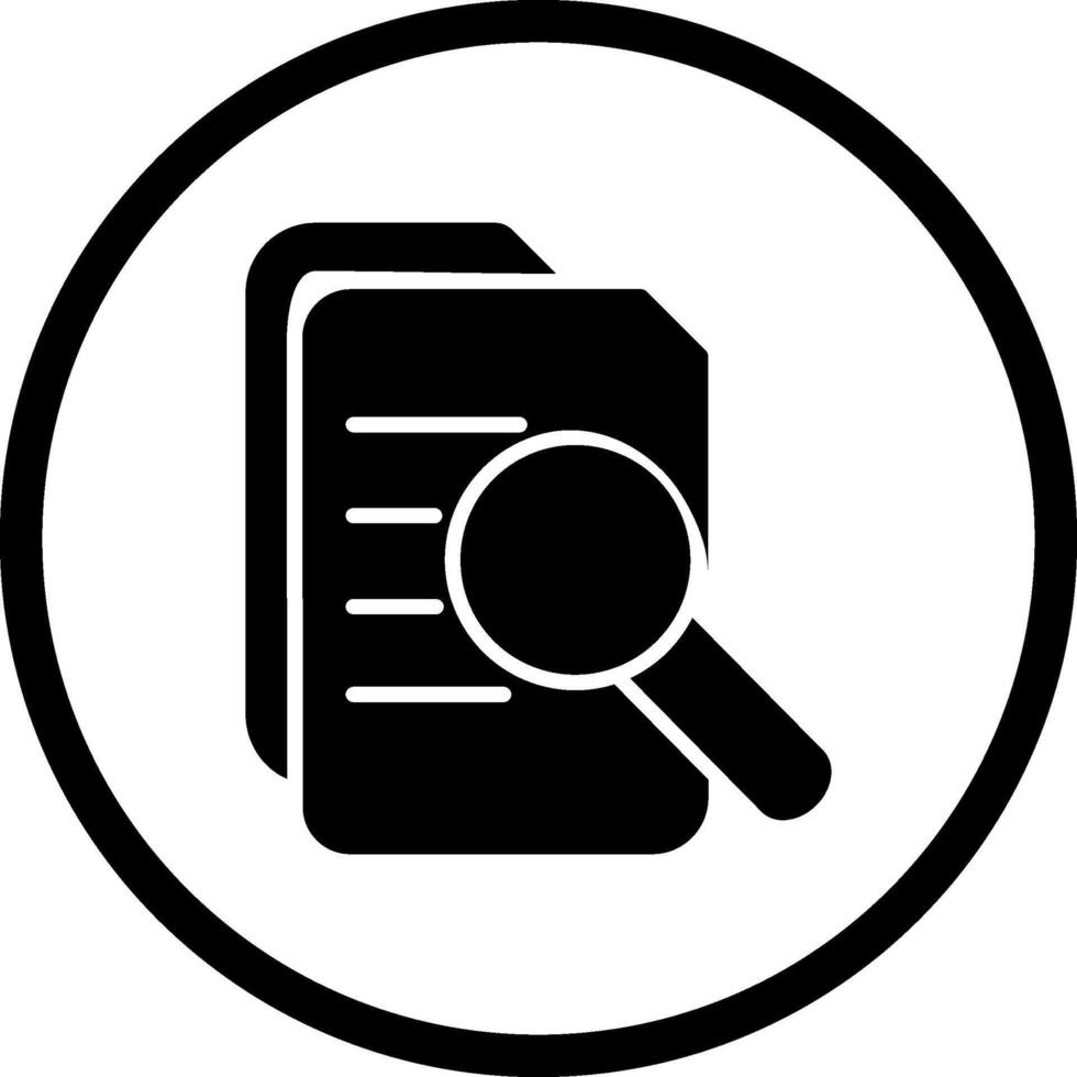 vergrootglas document vector icoon