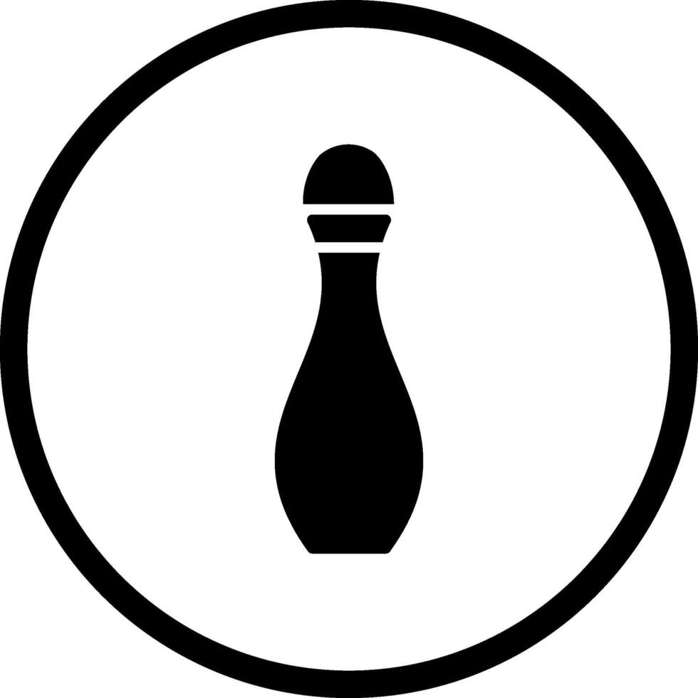 bowling pin vector icon