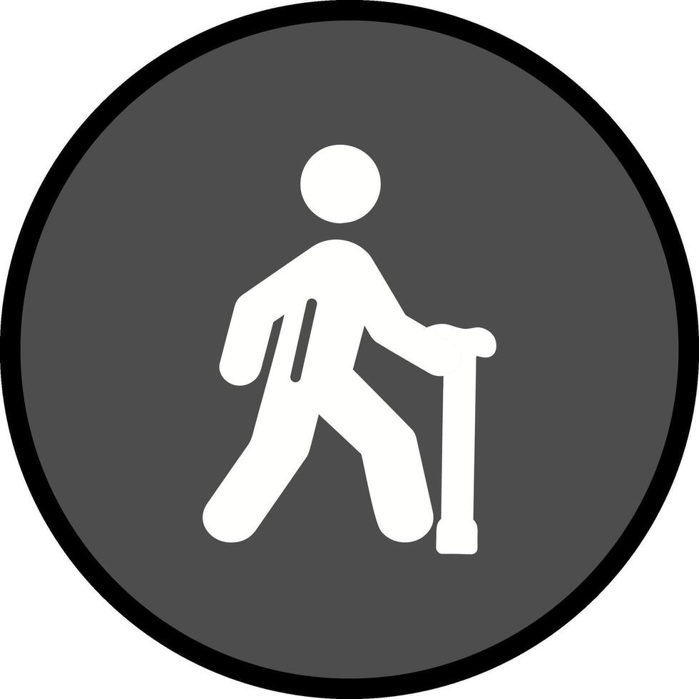 wandelen stok vector icoon
