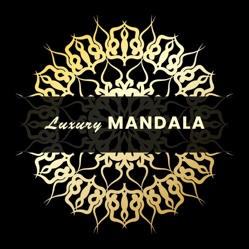 luxe mandala gouden ornament vector