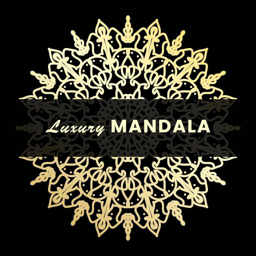 luxe mandala gouden ornament vector