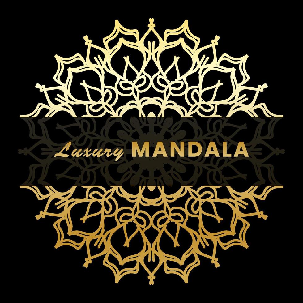 luxe decoratieve kleurrijke islamitische batik mandala wenskaart achtergrond met abstract uniek patroon ontwerp in Oost-stijl. vector