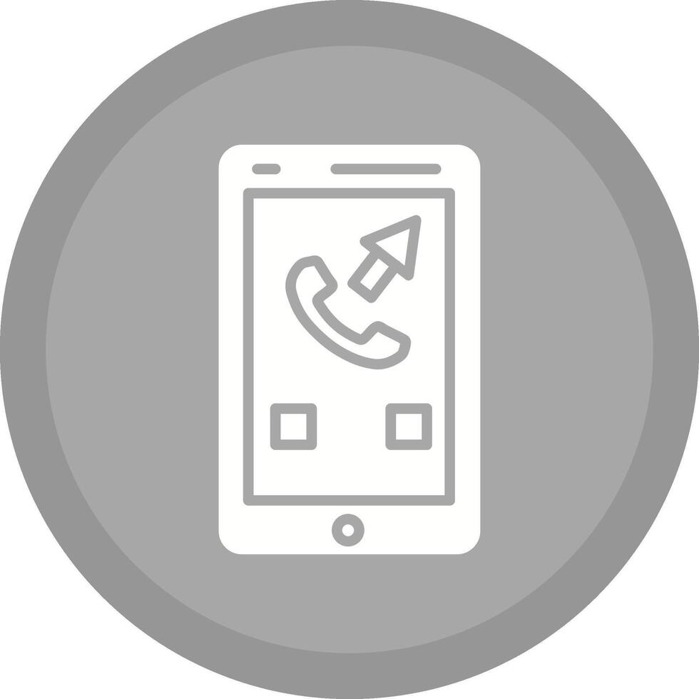 uitgaand telefoontje vector icoon