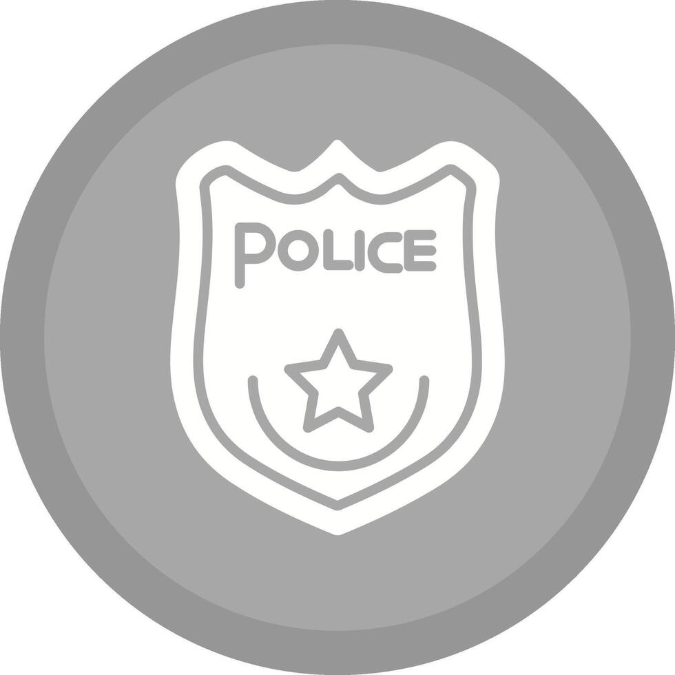 Politie insigne ik vector icoon