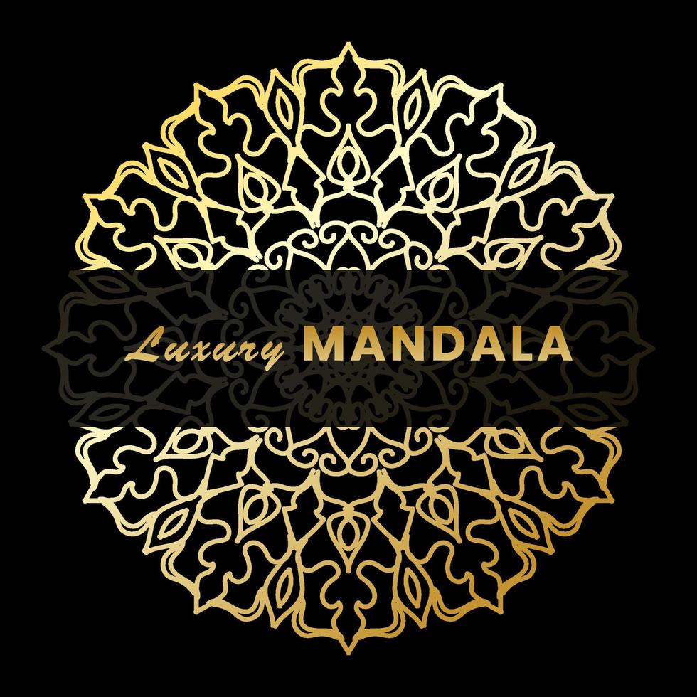 luxe decoratieve kleurrijke islamitische batik mandala wenskaart achtergrond met abstract uniek patroon ontwerp in Oost-stijl. vector