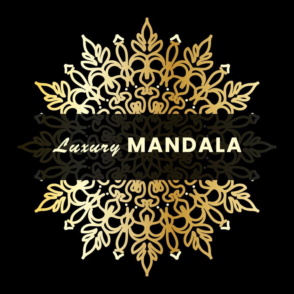 luxe mandala gouden ornament vector