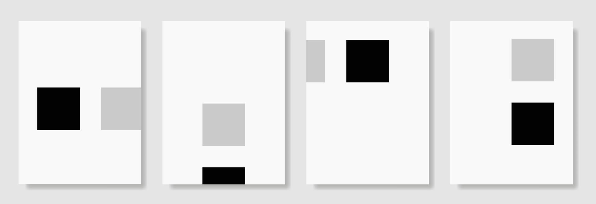 geometrische vormen in de twee zwarte kubussen in gedempte en donkere tinten vector