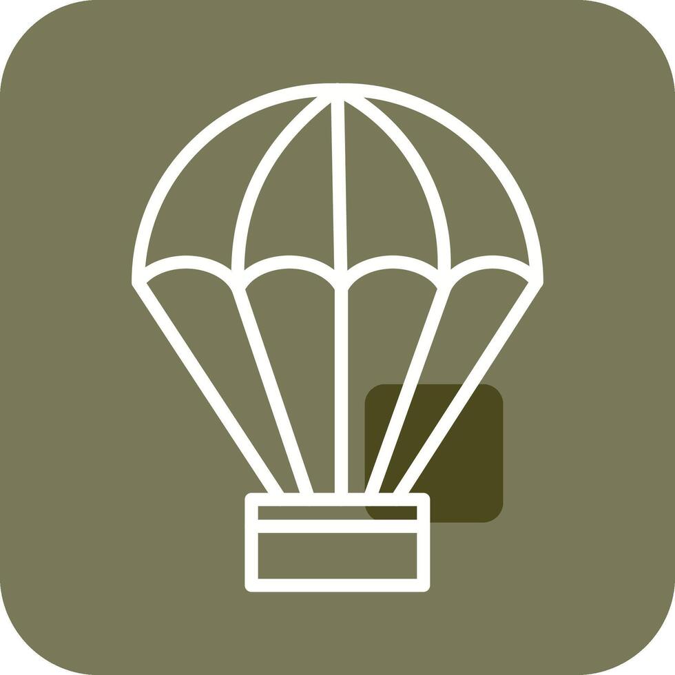 parachute vector pictogram