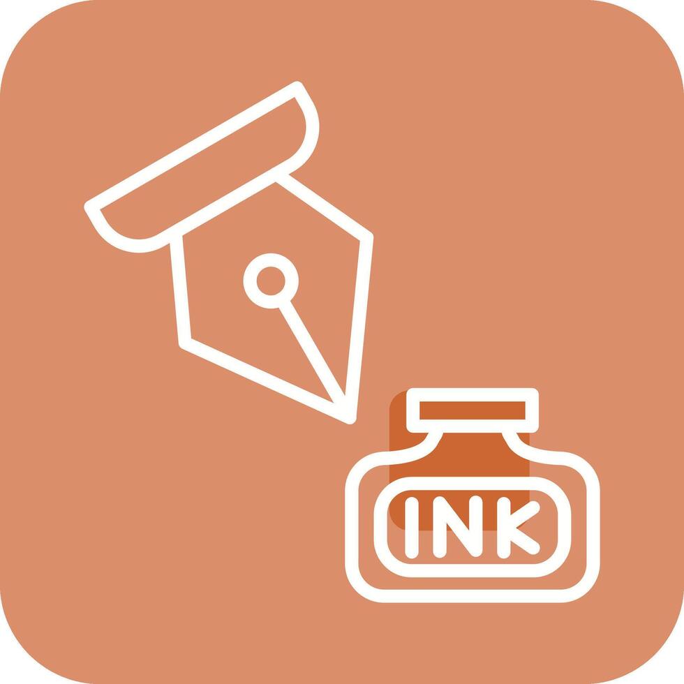 inkt en pen vector icoon