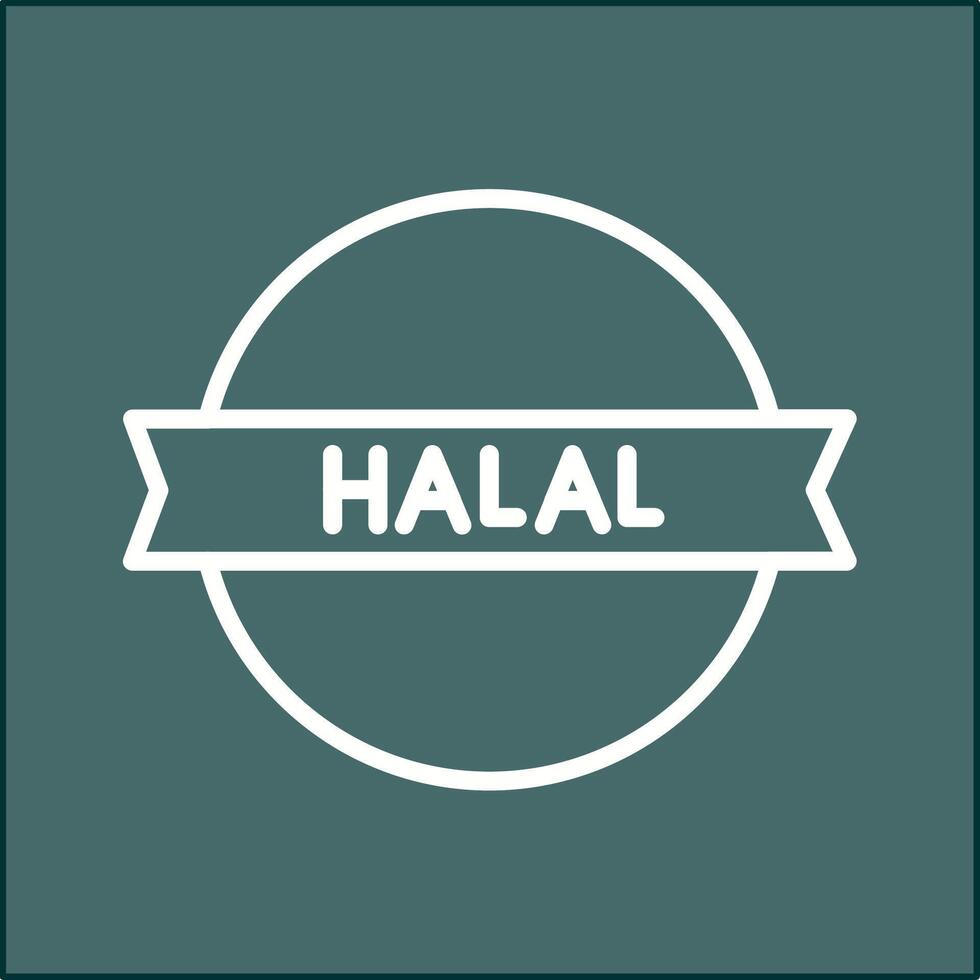 halal sticker vector icoon