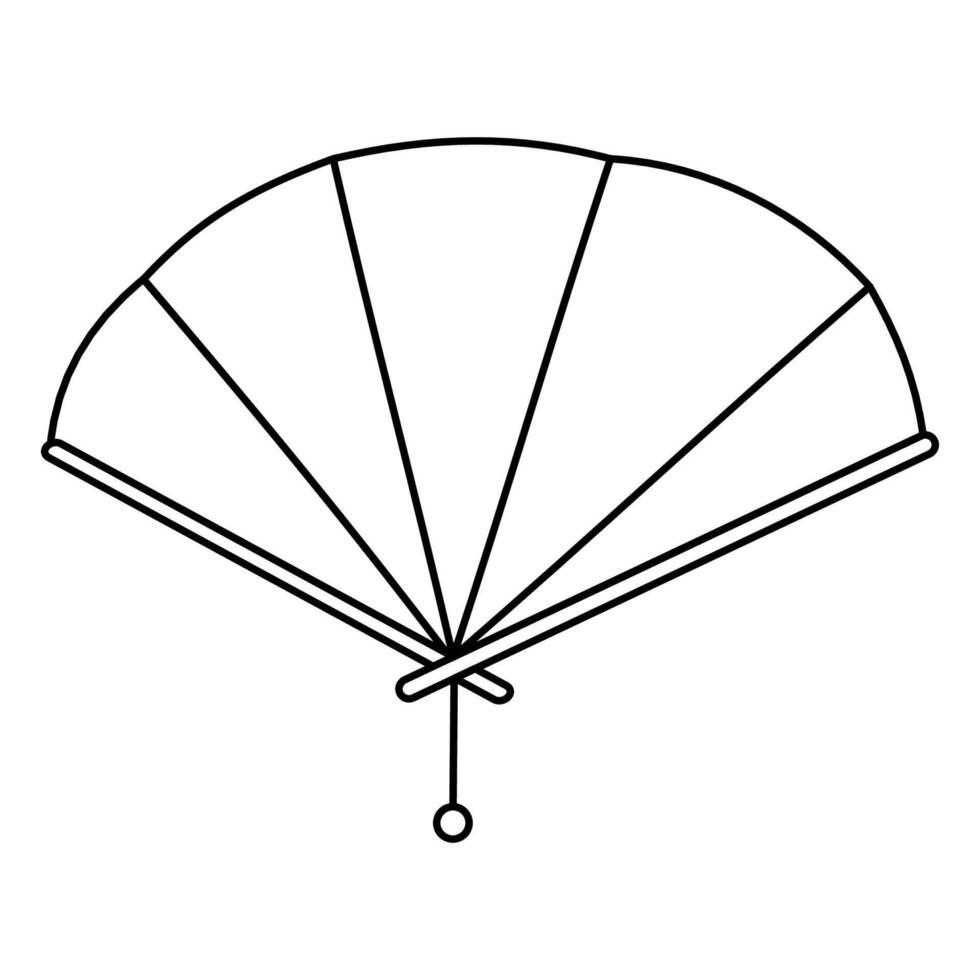 Chinese Aziatisch lijn ventilator patroon medeplichtig kostuum vector