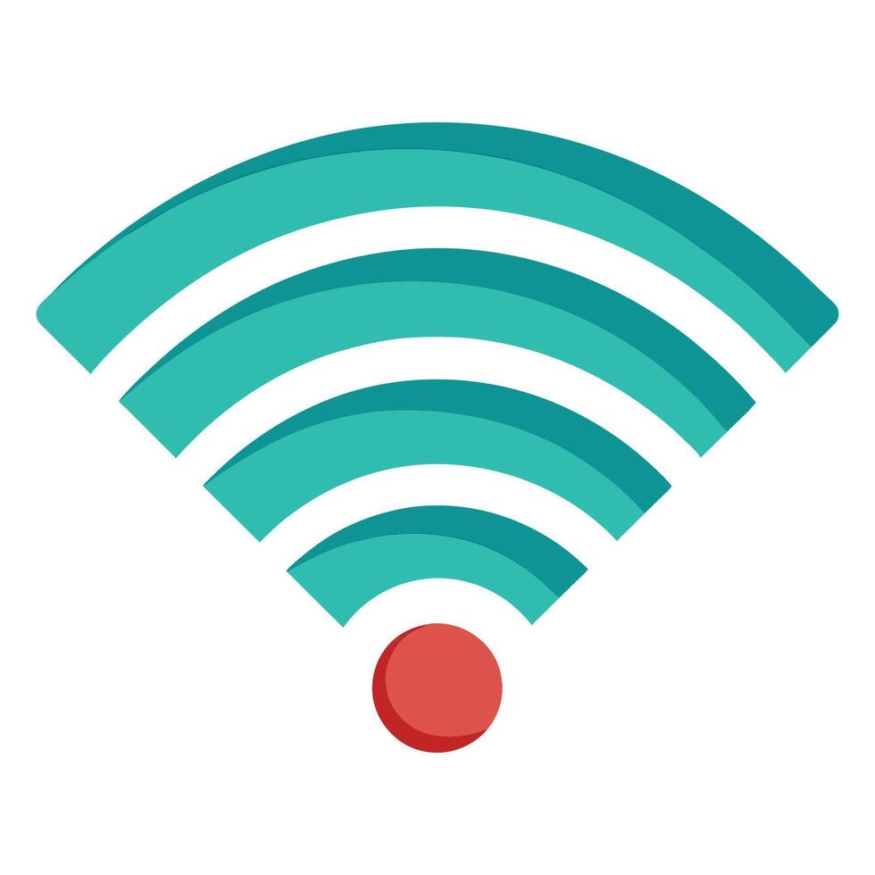 Wifi vlak vector illustratie Aan wit achtergrond