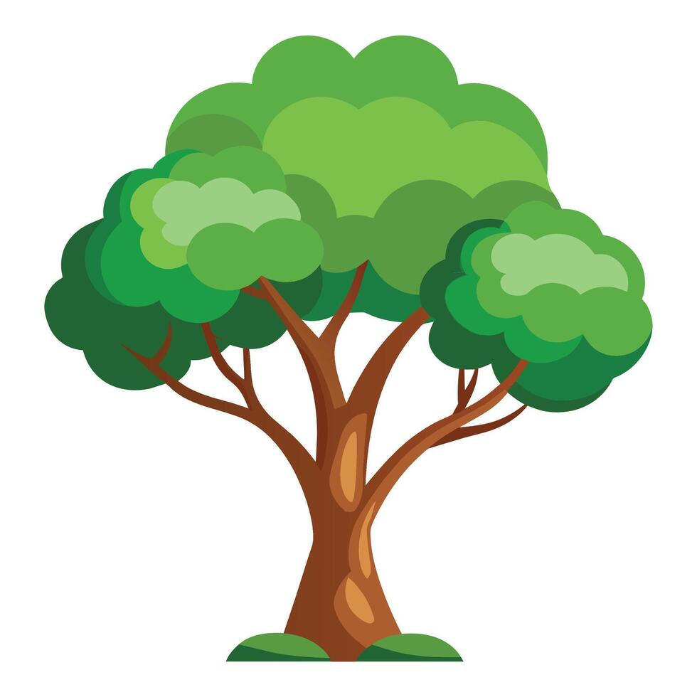 sandelhout boom geïsoleerd vlak vector illustratie