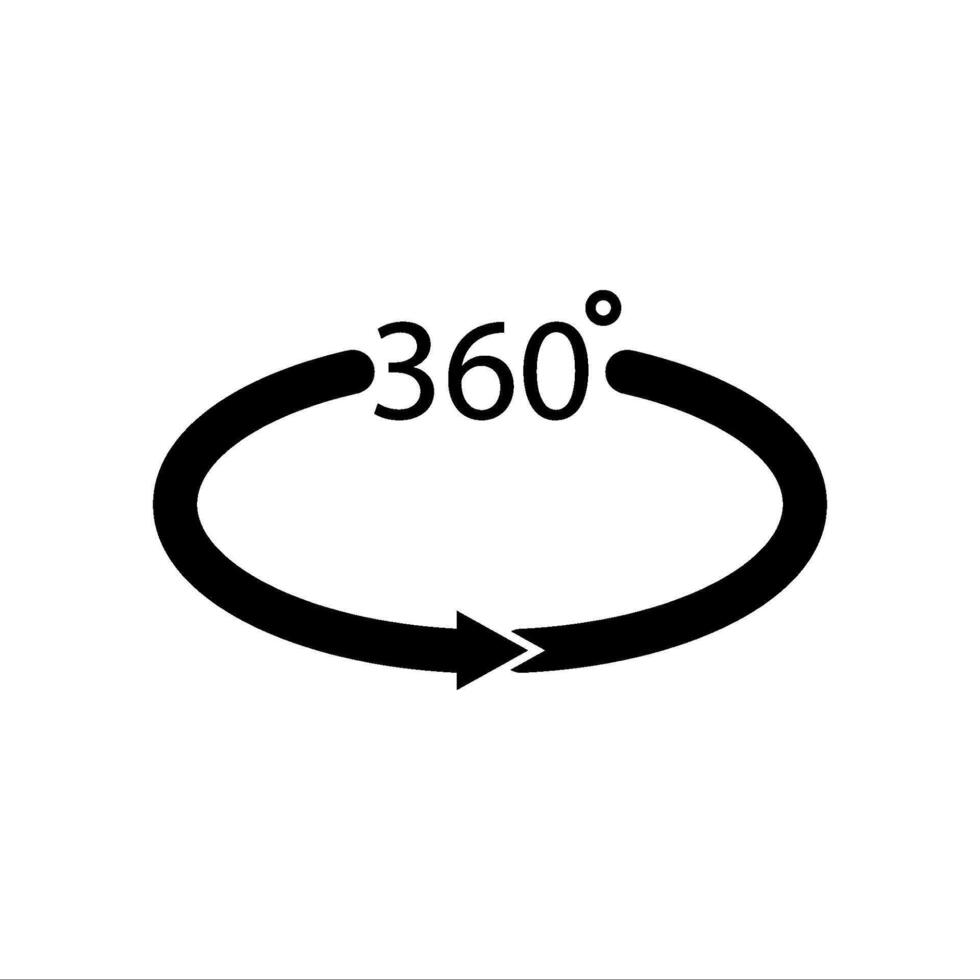 360 graden pictogram vector ontwerpsjabloon