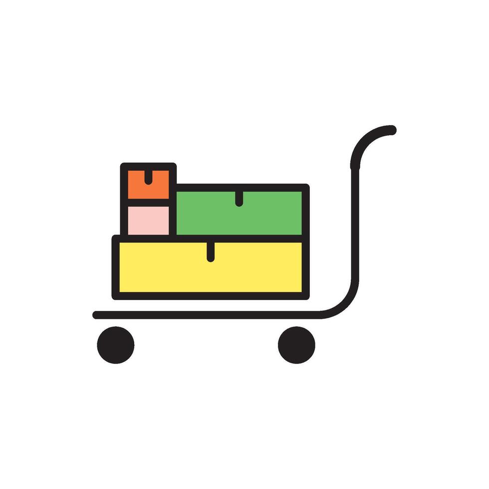 trolley icoon ontwerp vector Sjablonen