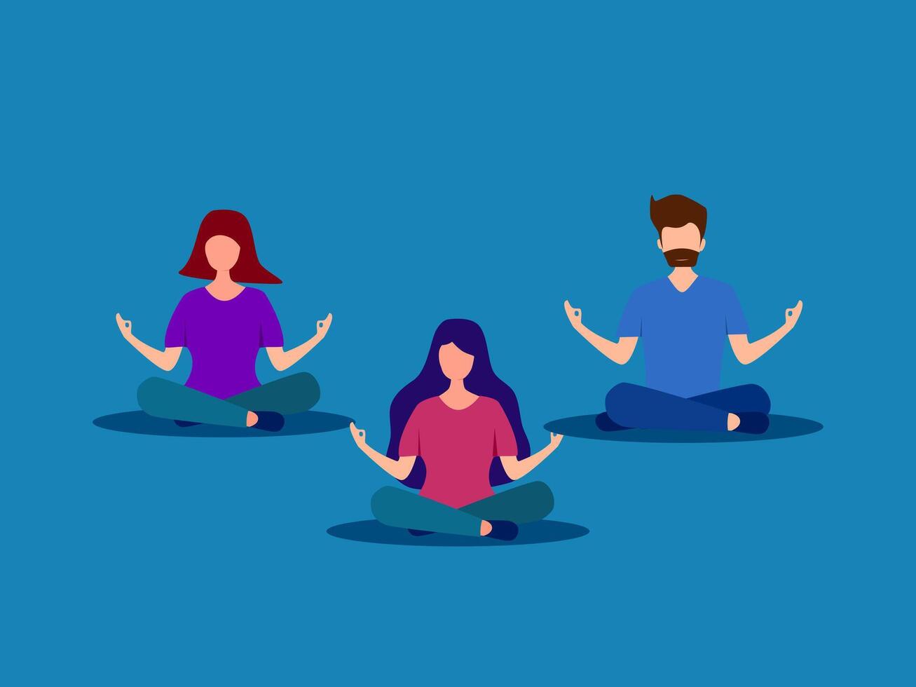 yoga voor een lang tijd en ontspannende vector