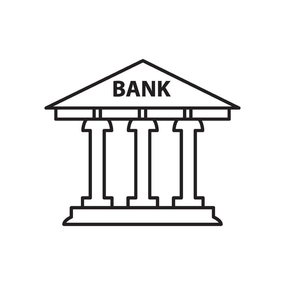 bank icoon vector ontwerp sjabloon