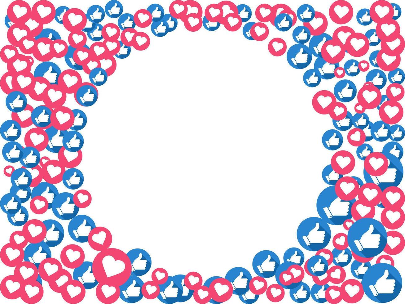 Leuk vinden en hart pictogrammen. sociaal netwerk concept ontwerp vector