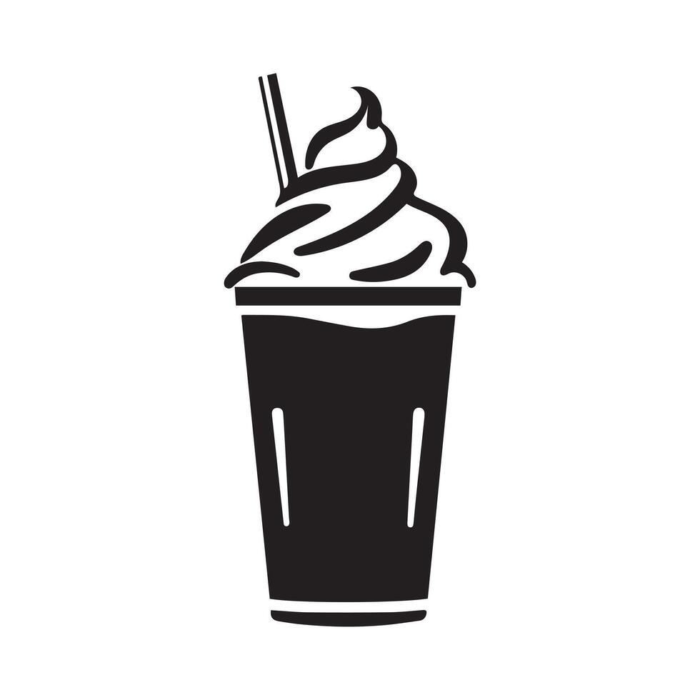 milkshake icoon symbool. vector vlak teken ontwerp.