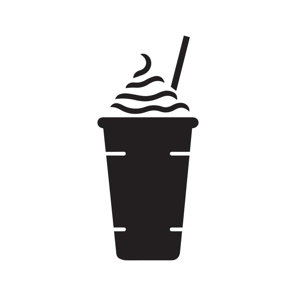 milkshake icoon symbool. vector vlak teken ontwerp.