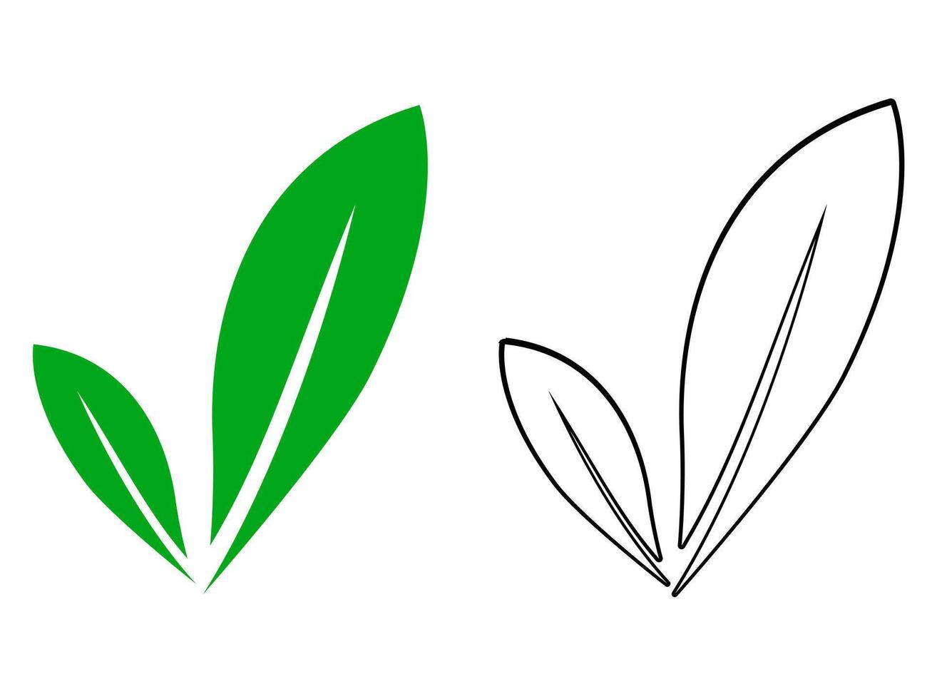 groen natuurlijk blad. blad icoon vector