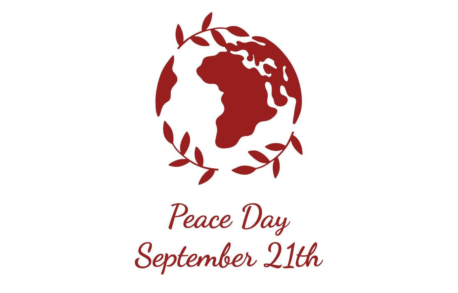 Internationale dag van vrede dag van vector sjabloon