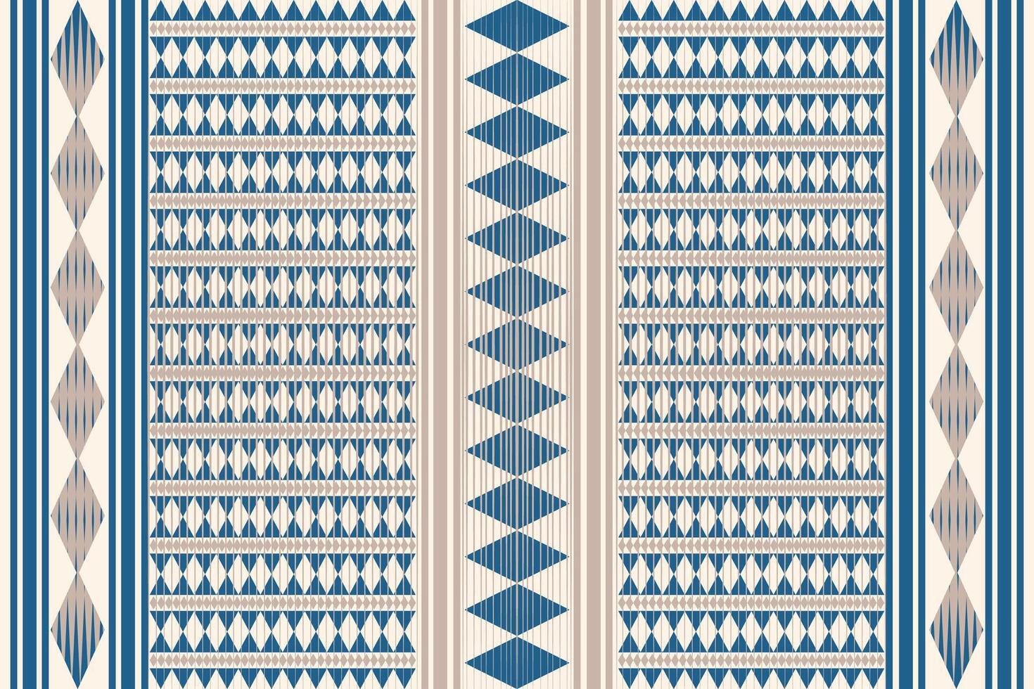 etnisch blauw en wit tribal patroon ontwerp voor afdrukken textiel tapijt vector